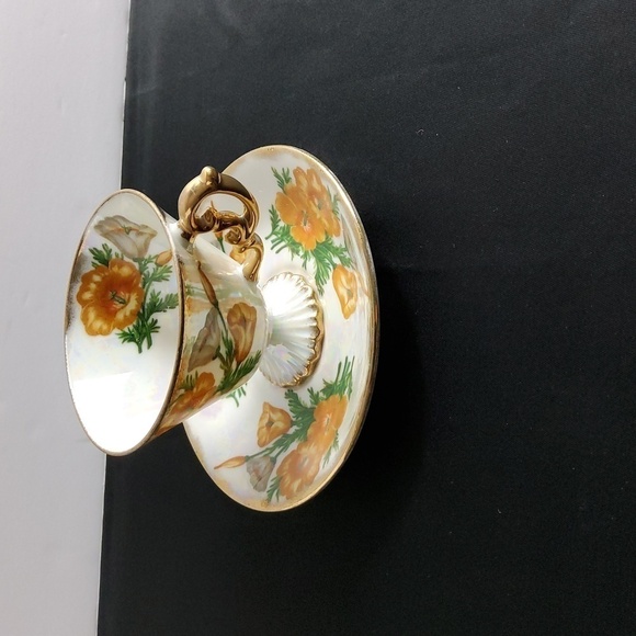 August Poppy Teacup & Saucer - Picture 2 of 4